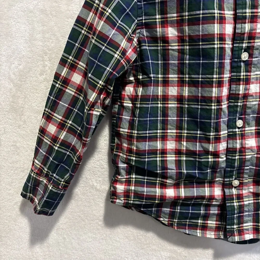 Polo Ralph Lauren Toddler Boy Plaid Button Down Natural Stretch Shirt 3/3T